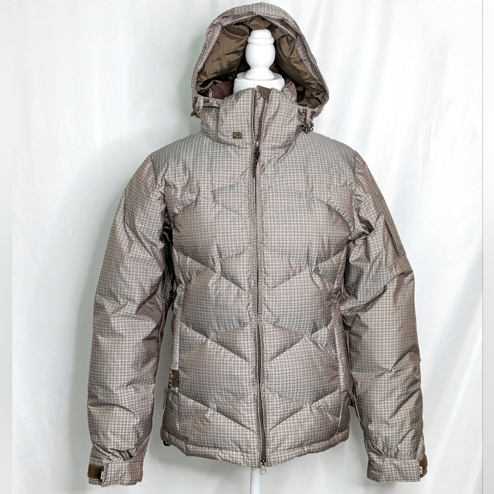 Roxy Digi Houndstooth Endurance 10,000MM Winter Down Filled Snow/Ski Jacket